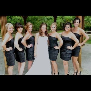Black David’s Bridal dress. Worn once! Bridesmaid.